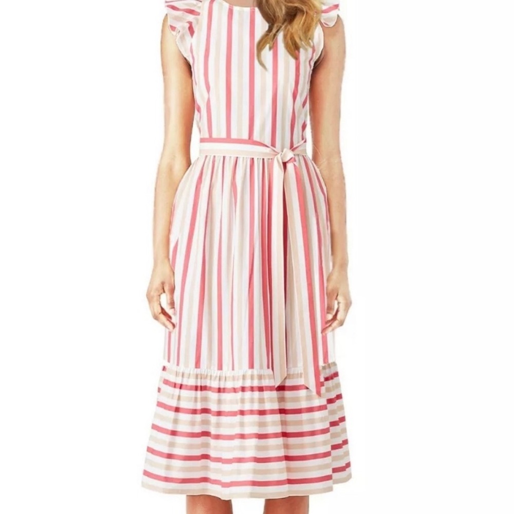 Kate Spade Stripe Poplin Midi Dress